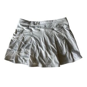 Lululemon Pace Rival Skirt White Pleated Athletic Tennis Golf Skort Size 6